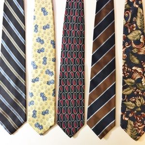 5 Lands’ End Silk Neckties